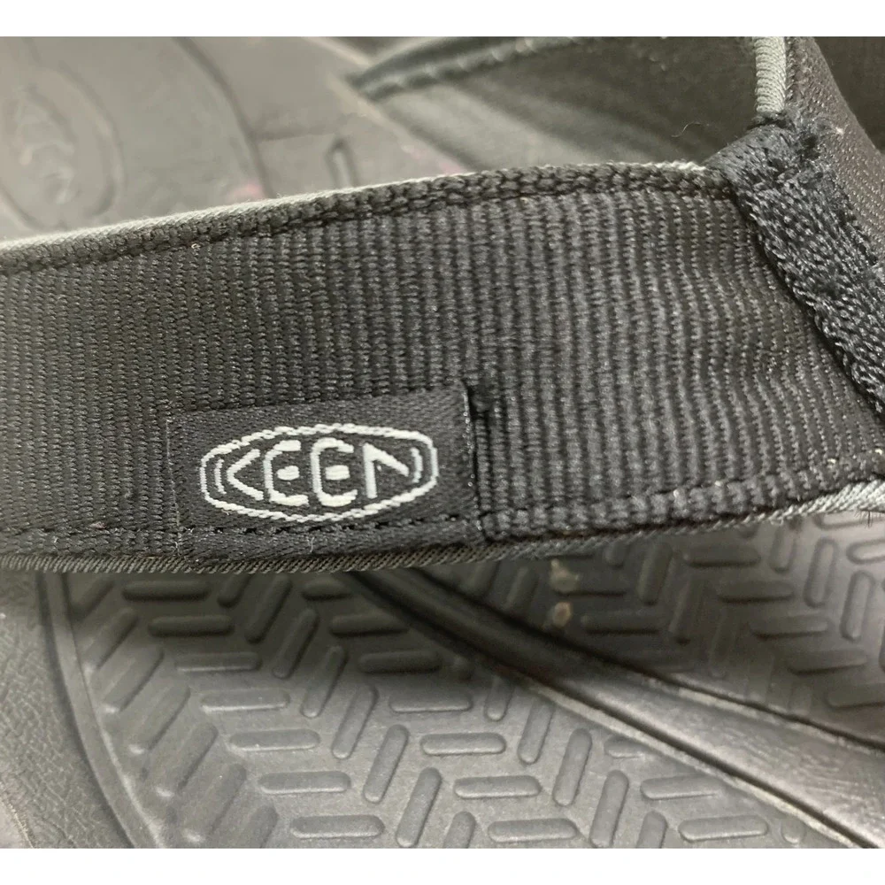 KEEN Kona Flip Flops Women's 8.5 Black Vapor Beach Comfort Sandals Waterproof